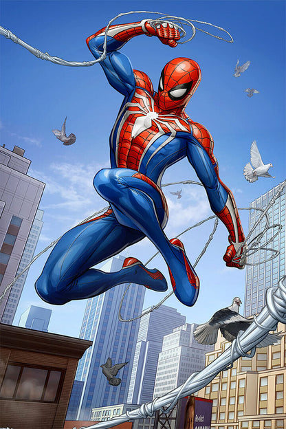 Spider Man Comic Superhero Adventure Danger Poster Wall Art Print Home Wall Decor