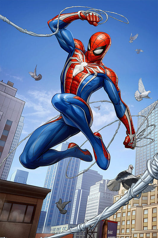 Spider Man Comic Superhero Adventure Danger Poster Wall Art Print Home Wall Decor