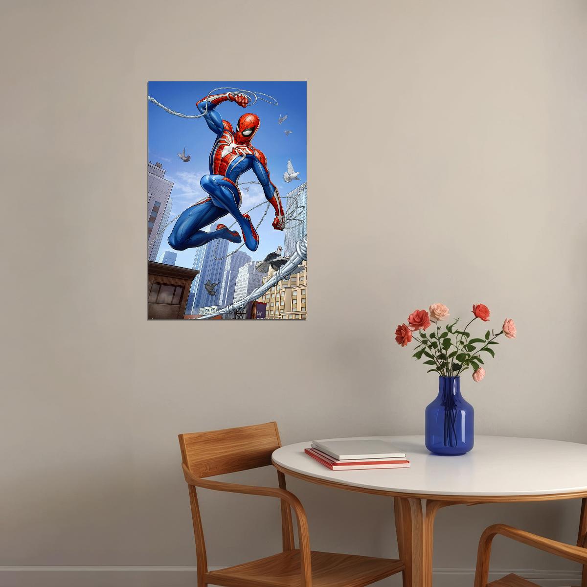 Spider Man Comic Superhero Adventure Danger Poster Wall Art Print Home Wall Decor