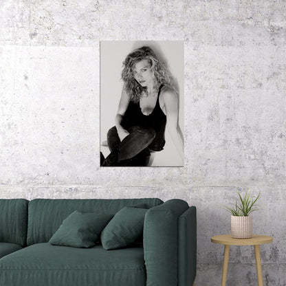 Movie Actress Kim Basinger Posed Black White Poster Wall Art Print Home Wall Decor - xonomax