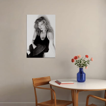 Movie Actress Kim Basinger Posed Black White Poster Wall Art Print Home Wall Decor - xonomax