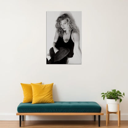 Movie Actress Kim Basinger Posed Black White Poster Wall Art Print Home Wall Decor - xonomax
