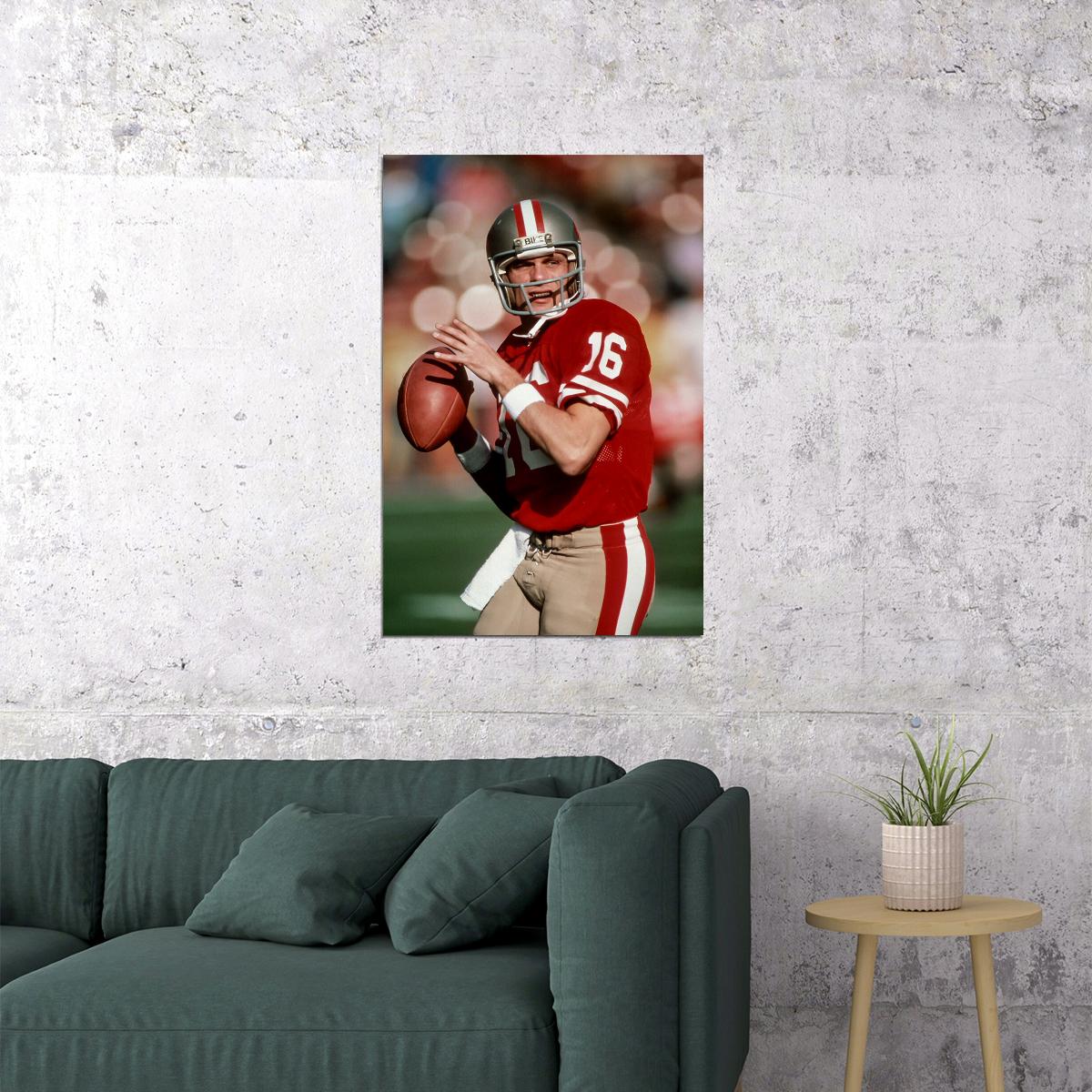 Football Joe Montana Athlete Kansas City Poster Wall Art Print Home Wall Decor - xonomax