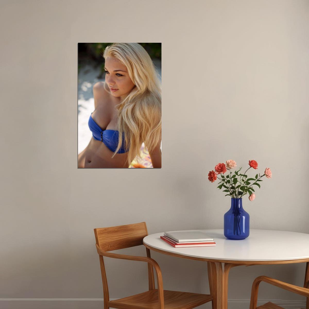 Blonde Sexy Female Model Fashion Picture Poster Wall Art Print Home Wall Decor - xonomax