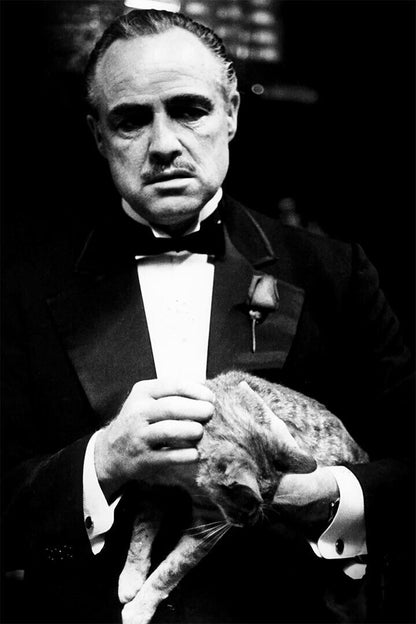 The Godfather Movie Marlon Brando Black White Poster Wall Art Print Home Wall Decor
