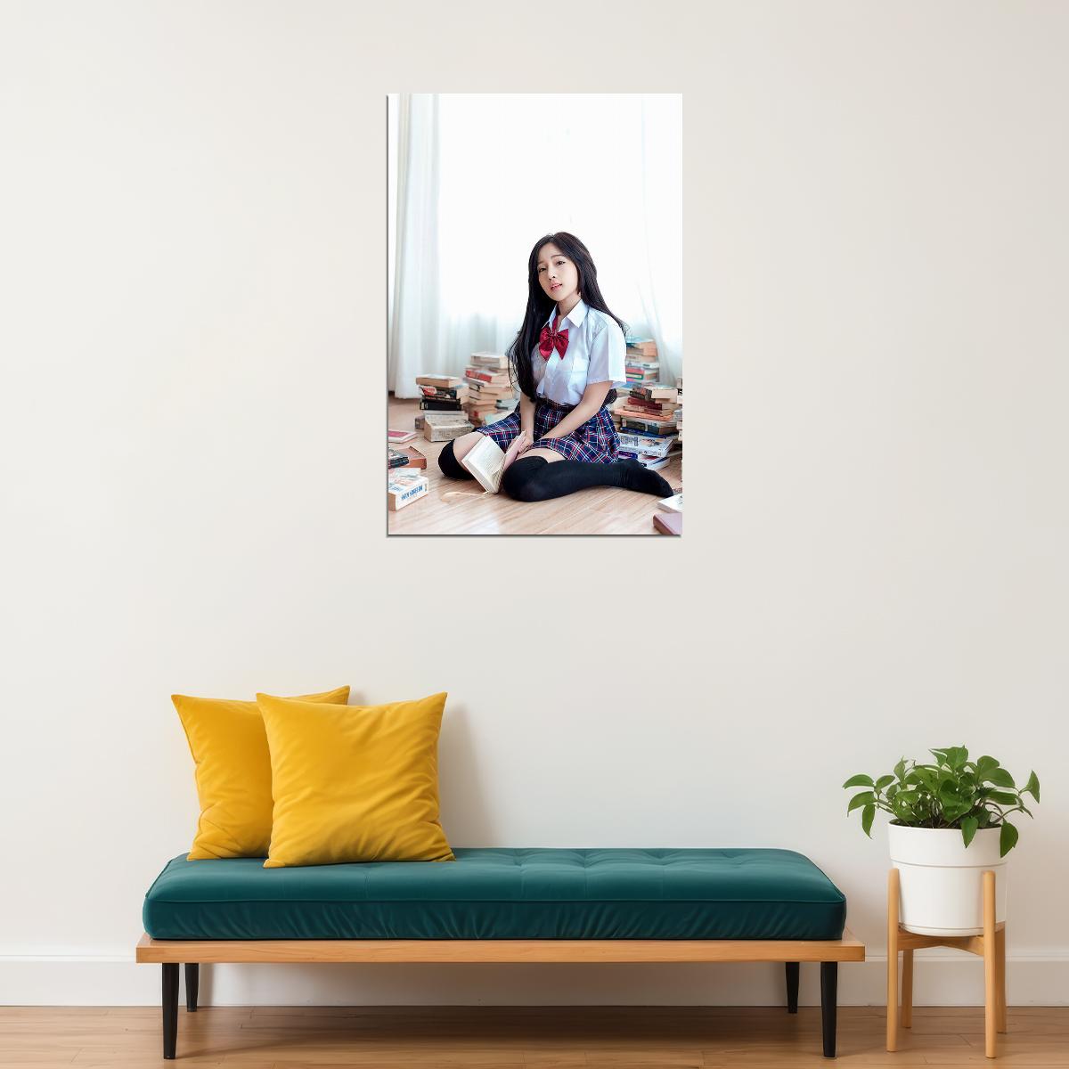 Study Hard Ii Sexy Female Model Picture Poster Wall Art Print Home Wall Decor - xonomax