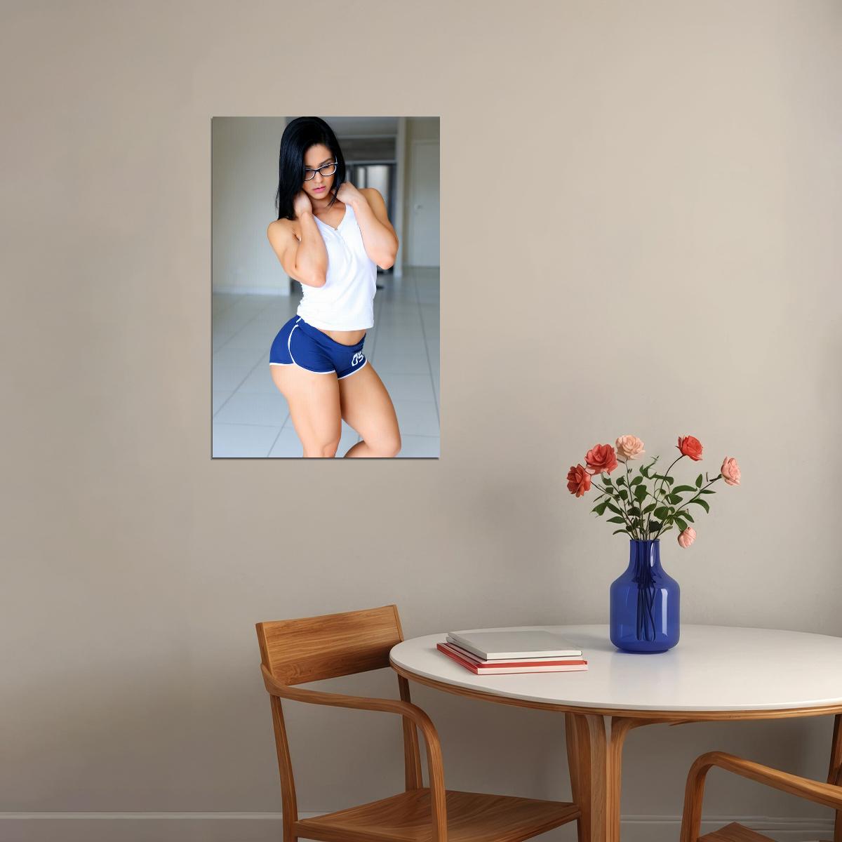 Study Hard Ii Sexy Female Model Fashion Poster Wall Art Print Home Wall Decor - xonomax