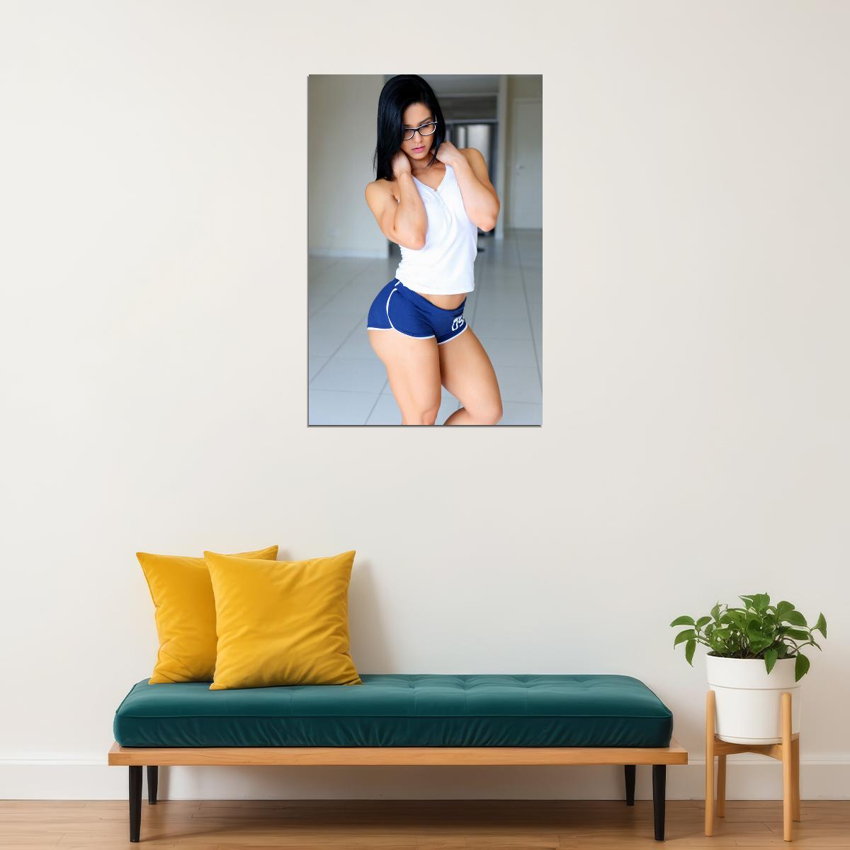 Study Hard Ii Sexy Female Model Fashion Poster Wall Art Print Home Wall Decor - xonomax