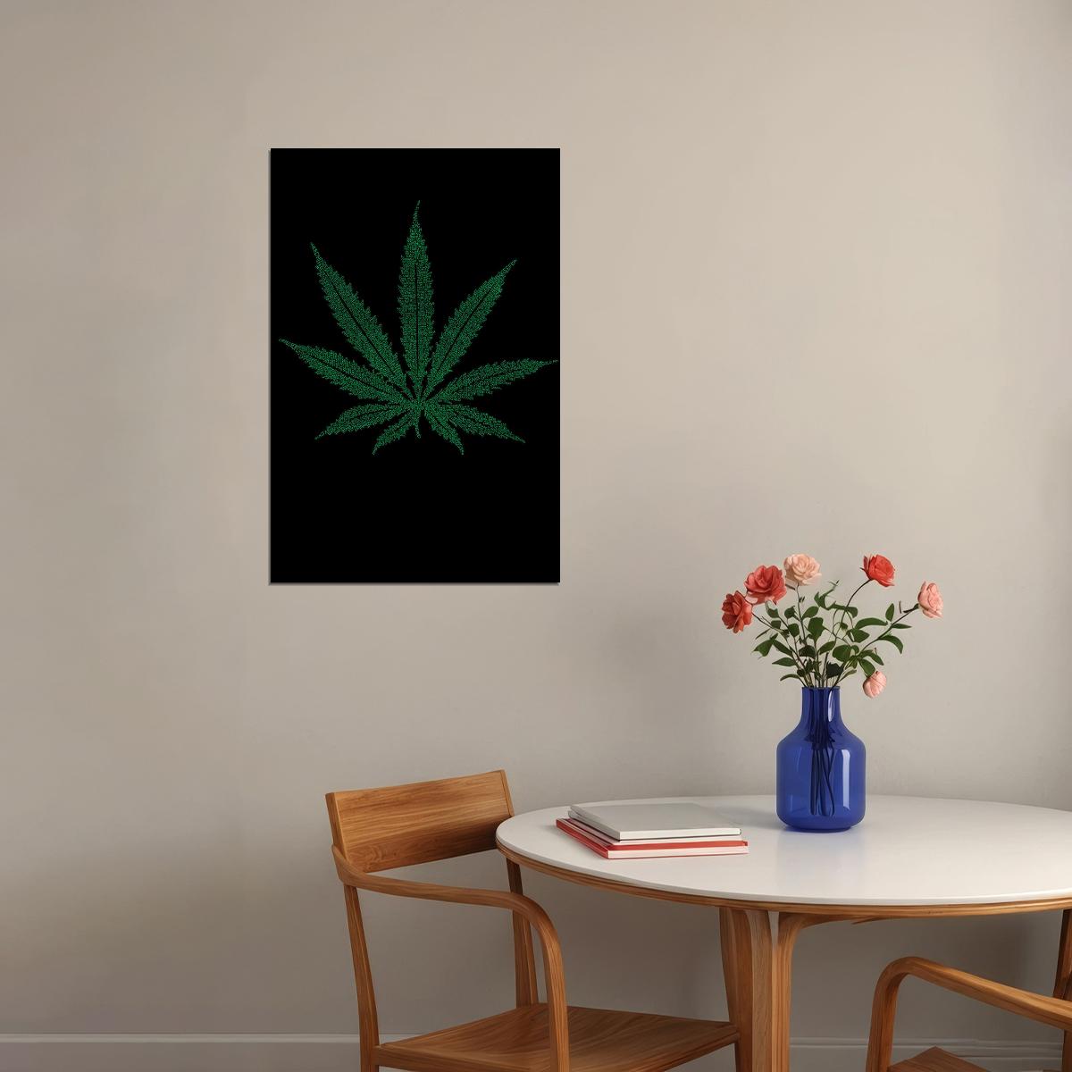 Marijuana Theme A Wiser Bud Poster Wall Art Print Home Wall Decor - xonomax