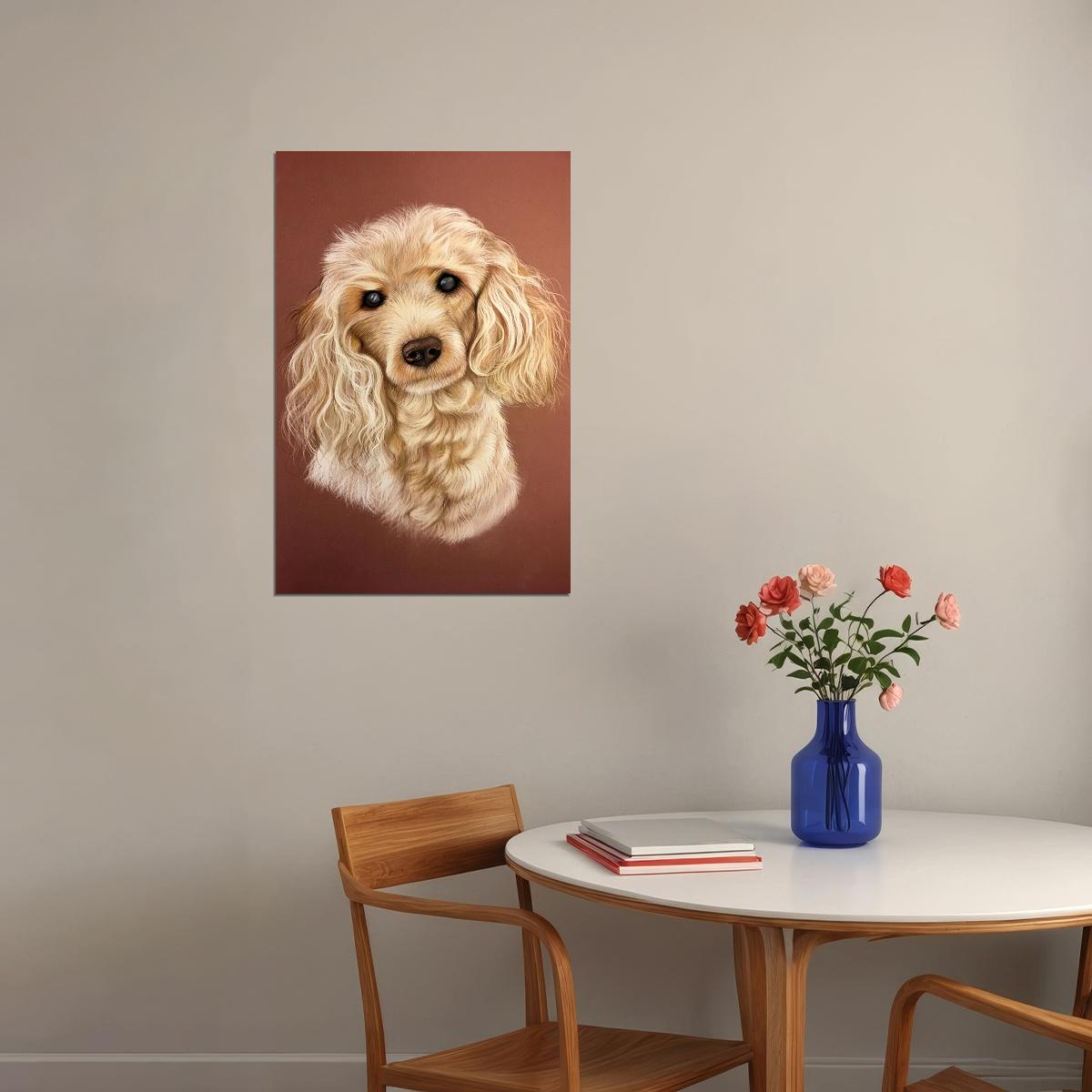 Poodle Hinds Drawing Poster Wall Art Print Home Wall Decor - xonomax