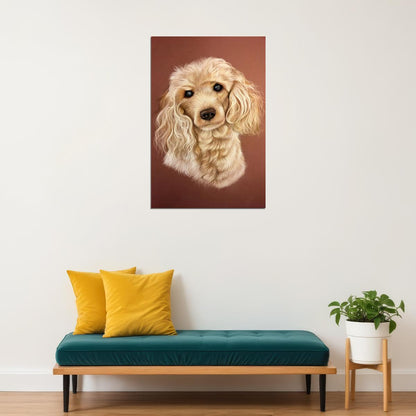 Poodle Hinds Drawing Poster Wall Art Print Home Wall Decor - xonomax