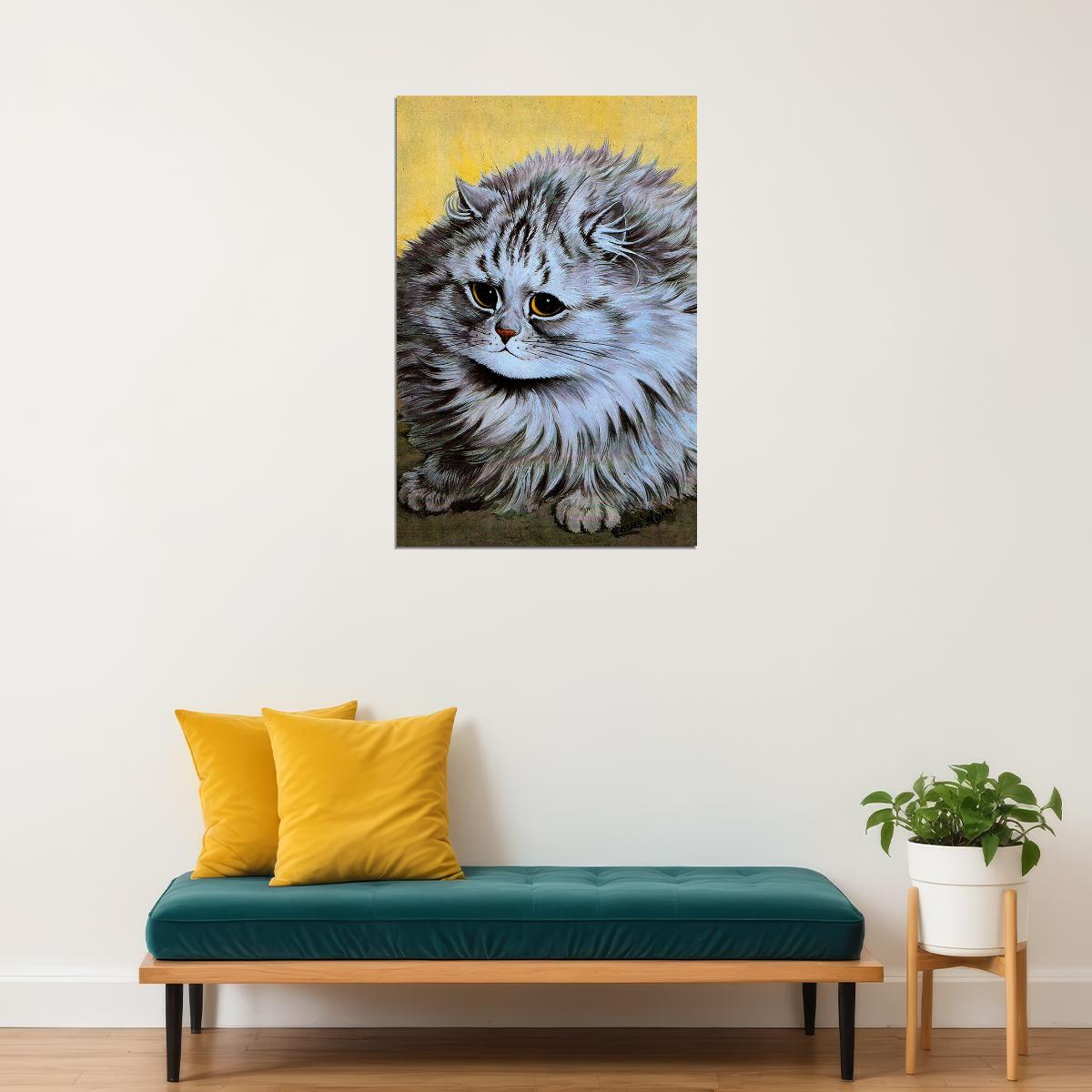 Persian Cat Drawing Poster Wall Art Print Home Wall Decor - xonomax