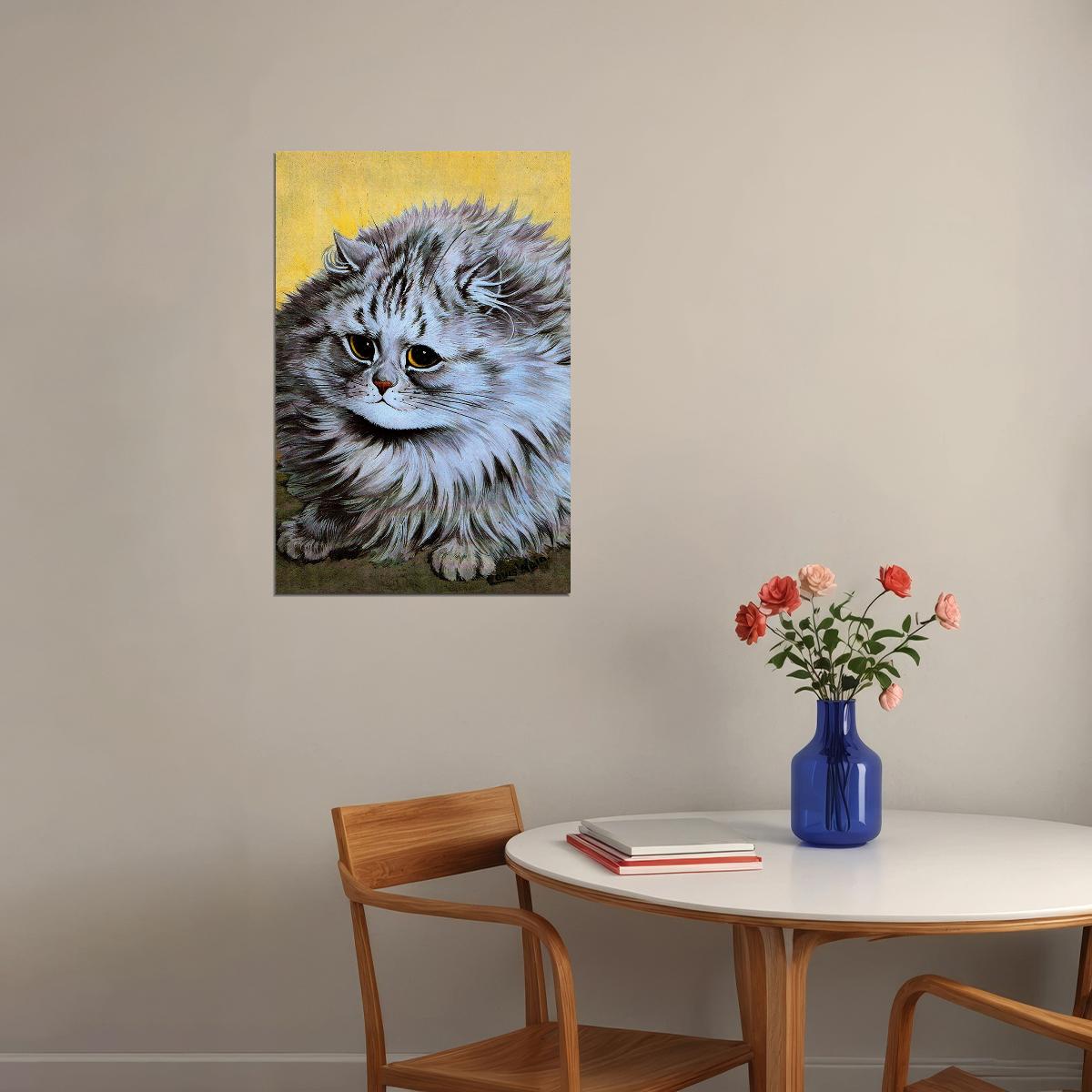 Persian Cat Drawing Poster Wall Art Print Home Wall Decor - xonomax
