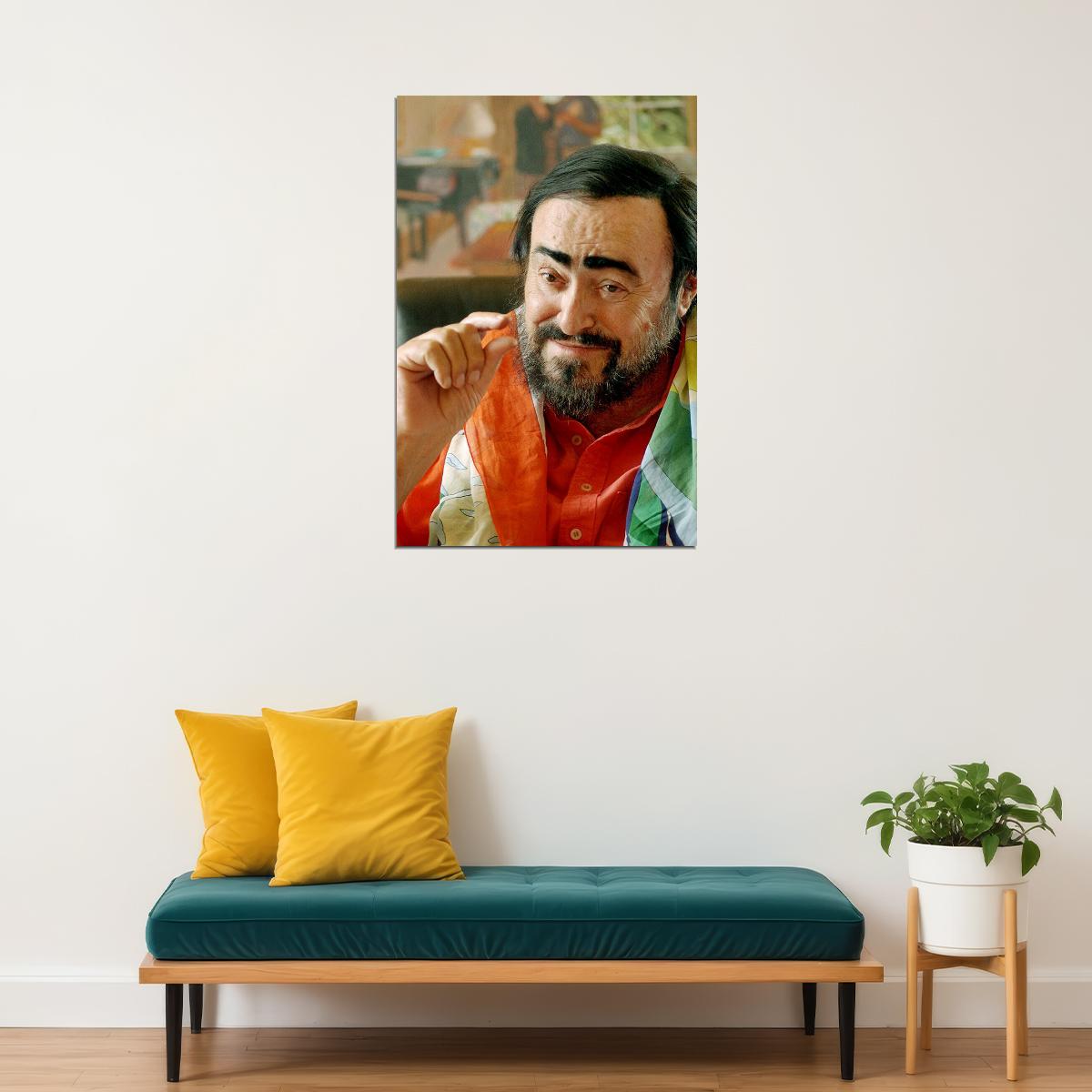 Luciano Pavarotti Musician Artist Clear Sound Poster Wall Art Print Home Wall Decor - xonomax