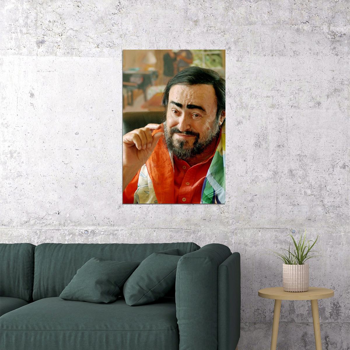 Luciano Pavarotti Musician Artist Clear Sound Poster Wall Art Print Home Wall Decor - xonomax