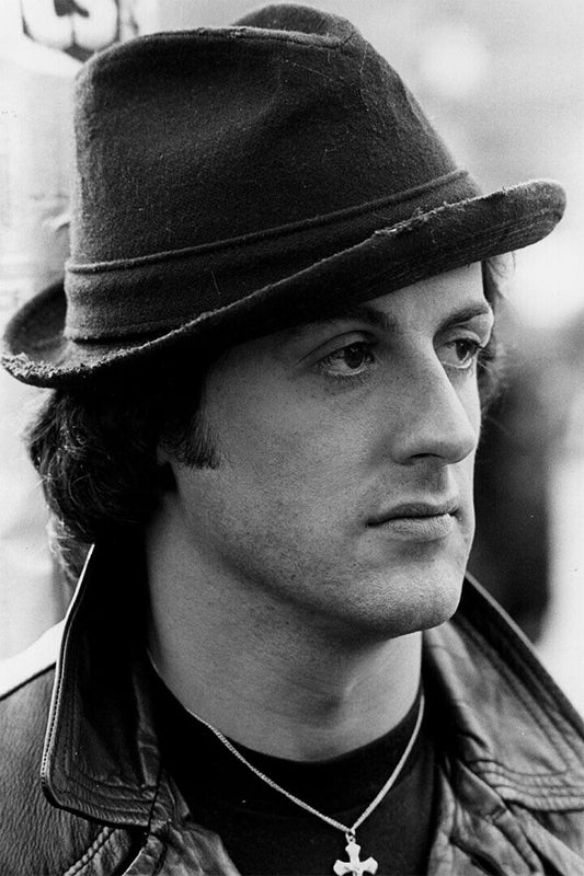 Sylvester Stallone Hat Photo Actor Black White Poster Wall Art Print Home Wall Decor - xonomax