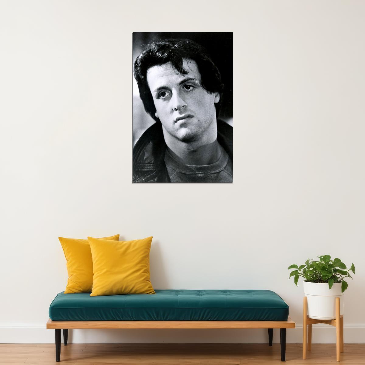 Sylvester Stallone Movie Actor Black White Poster Wall Art Print Home Wall Decor - xonomax