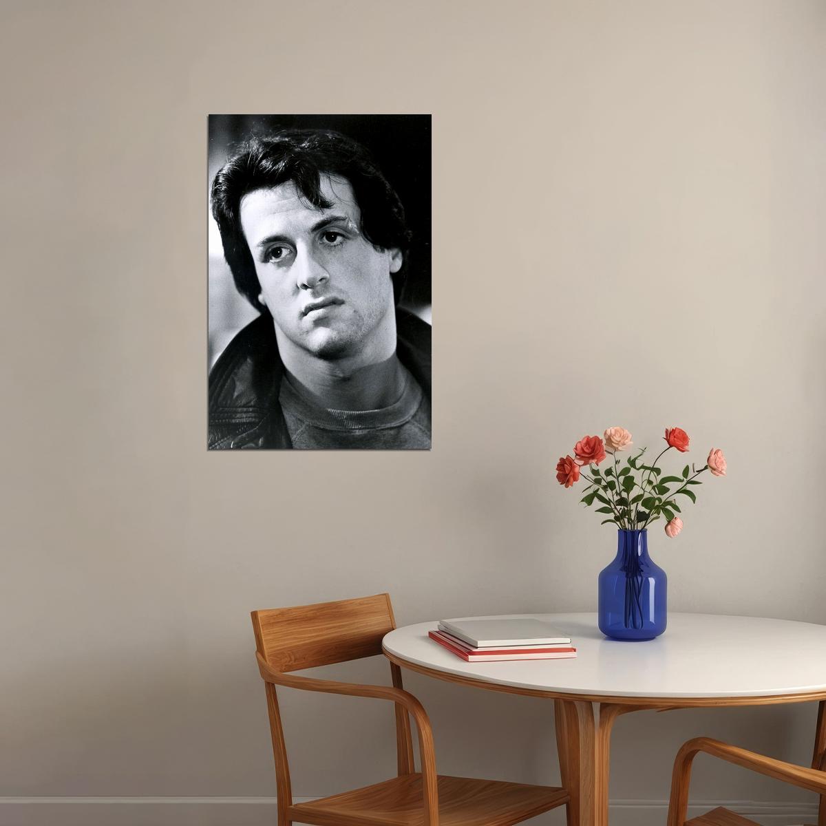 Sylvester Stallone Movie Actor Black White Poster Wall Art Print Home Wall Decor - xonomax
