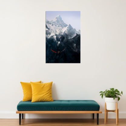 Dragon Mountain Fantasy Landscape Picture Poster Wall Art Print Home Wall Decor - xonomax