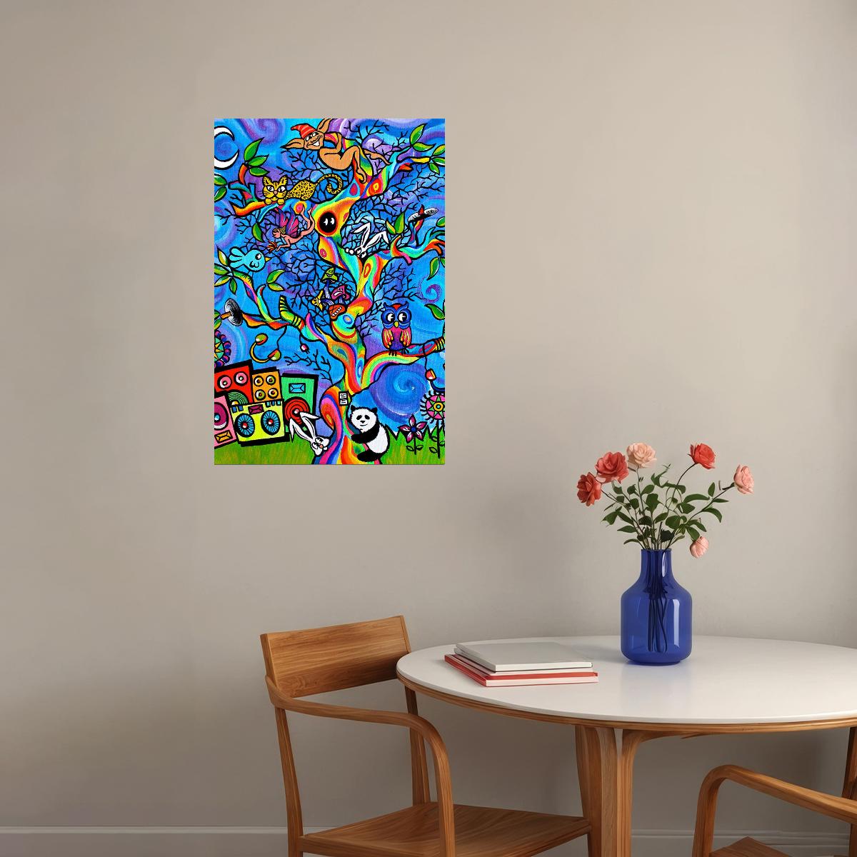 Thorn Motet Psychedelic Comic Animals Poster Wall Art Print Home Wall Decor - xonomax
