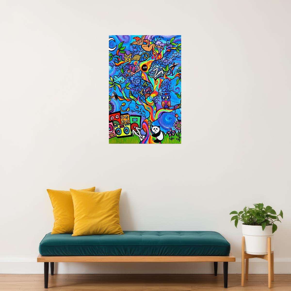 Thorn Motet Psychedelic Comic Animals Poster Wall Art Print Home Wall Decor - xonomax