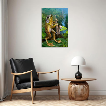 Musical Frog Fantasy Musical Poster Wall Art Print Home Wall Decor - xonomax
