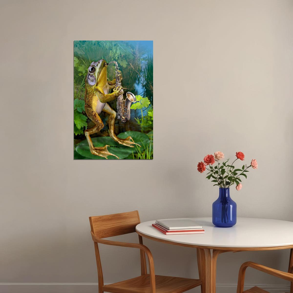 Musical Frog Fantasy Musical Poster Wall Art Print Home Wall Decor - xonomax
