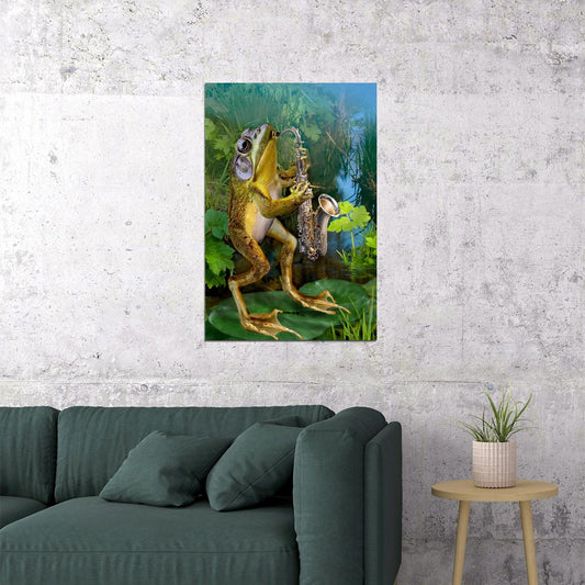 Musical Frog Fantasy Musical Poster Wall Art Print Home Wall Decor - xonomax