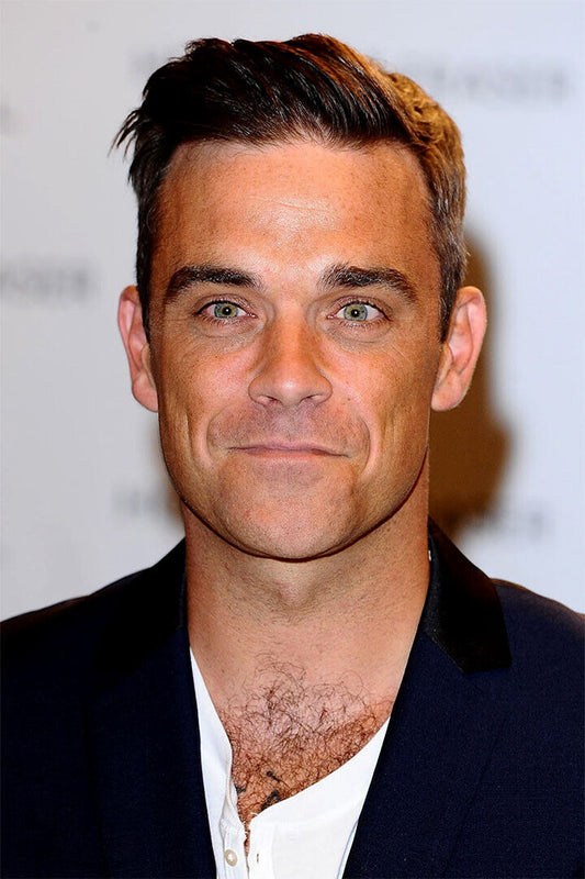Robbie Williams Black Jacket Photo Musician Poster Wall Art Print Home Wall Decor - xonomax