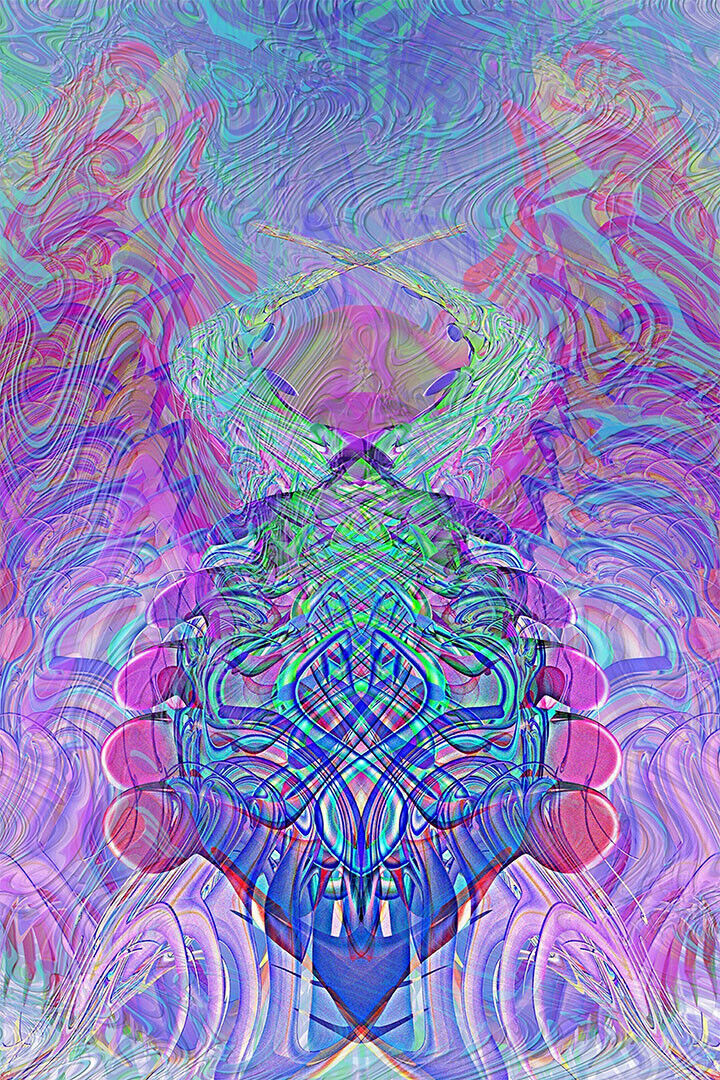 Psychedelic Rave Colorful Figure Poster Wall Art Print Home Wall Decor - xonomax
