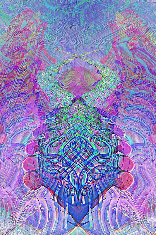 Psychedelic Rave Colorful Figure Poster Wall Art Print Home Wall Decor - xonomax