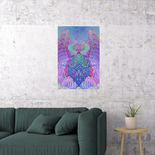 Psychedelic Rave Colorful Figure Poster Wall Art Print Home Wall Decor - xonomax