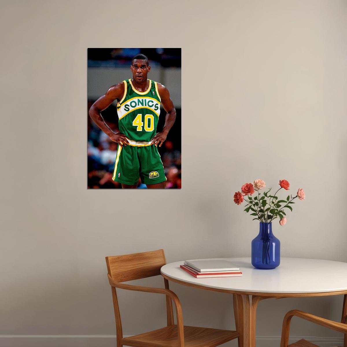 Basketball Shawn Kemp Seattle Poster Wall Art Print Home Wall Decor - xonomax