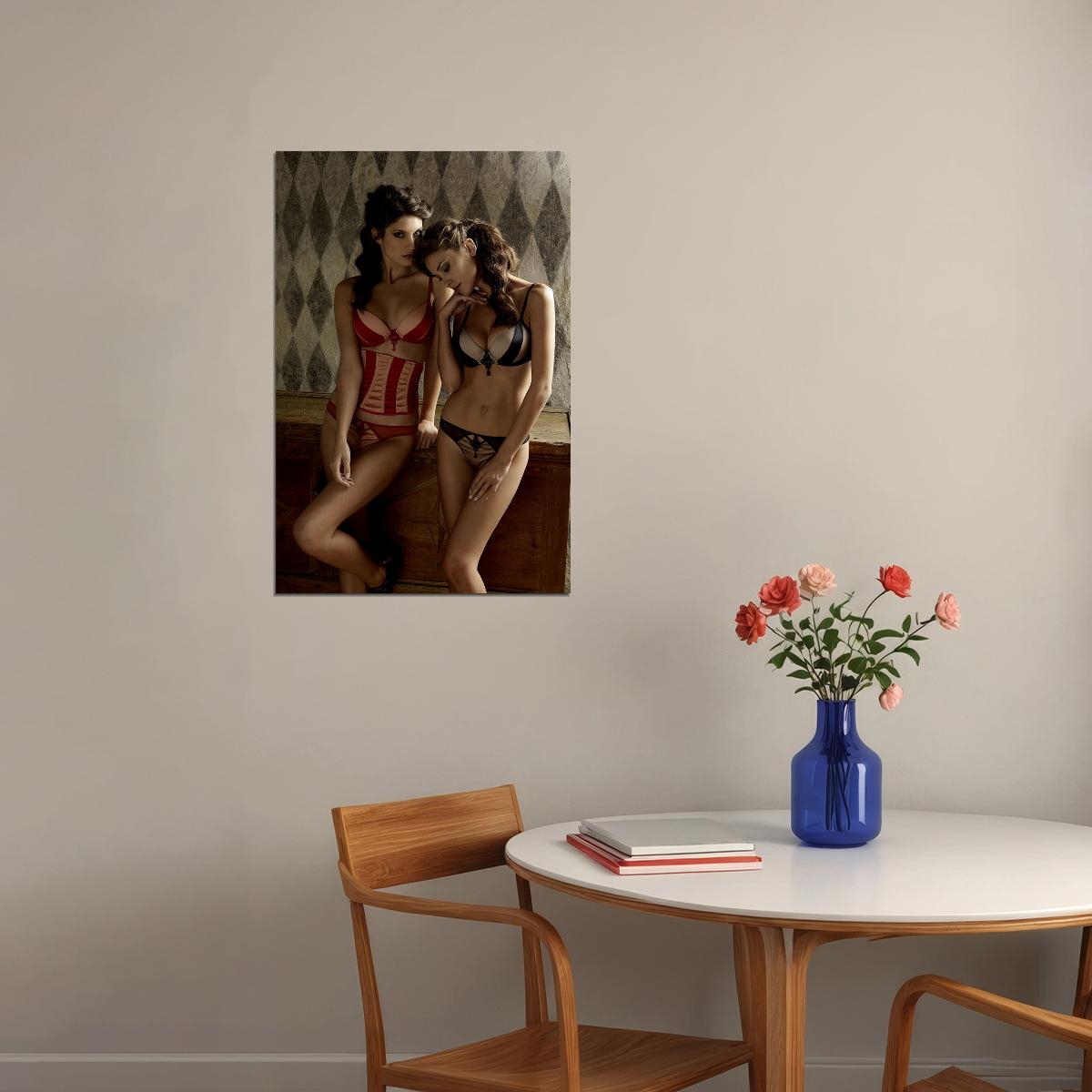Make It A Double Two Sexy Females Models In Bikini Poster Wall Art Print Home Wall Decor - xonomax