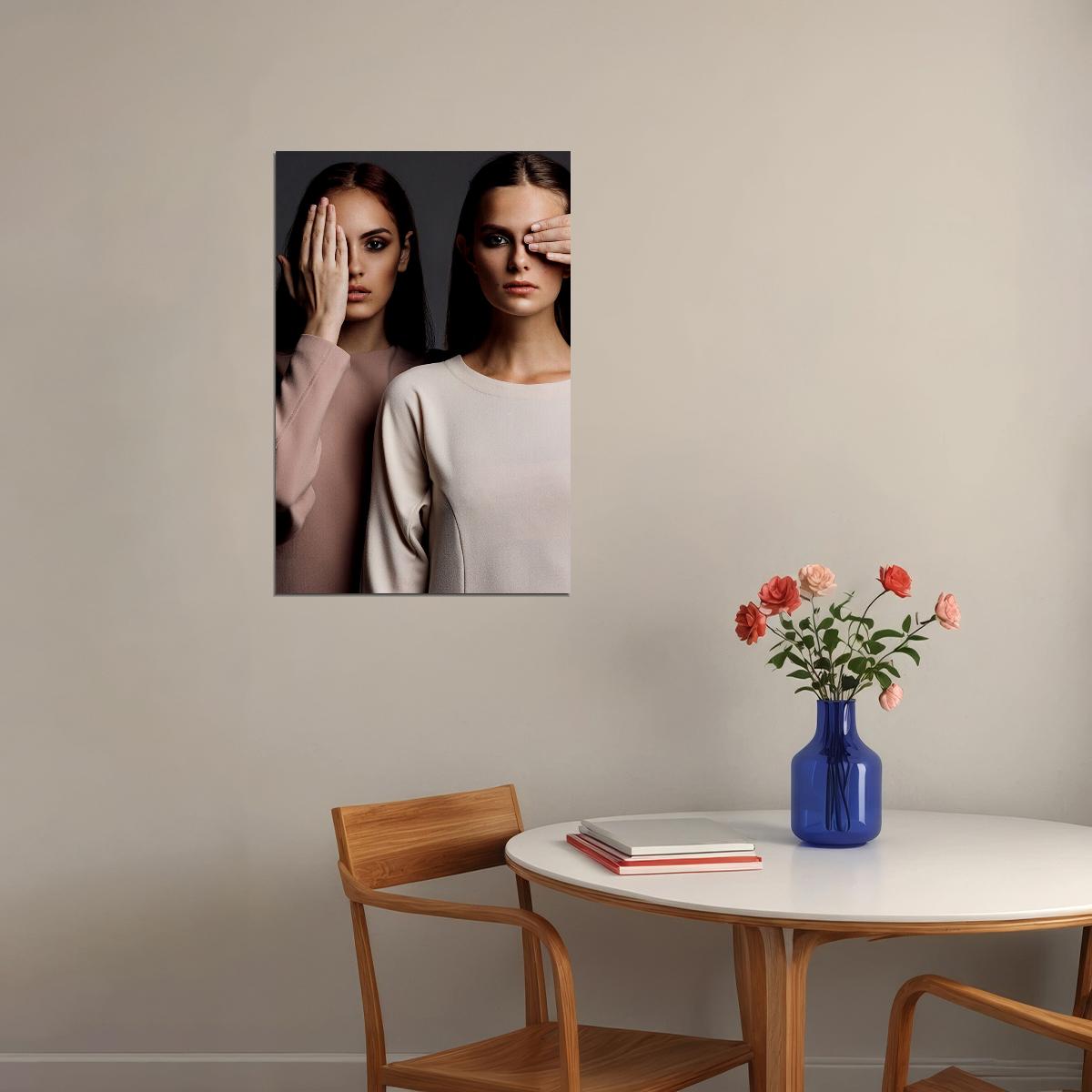 Two Attractive Females Models Fashion Poster Wall Art Print Home Wall Decor - xonomax