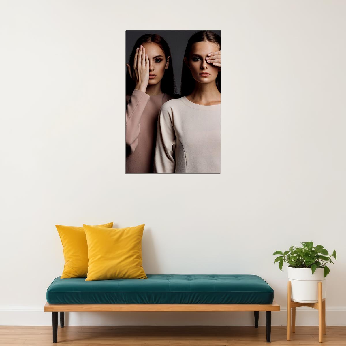 Two Attractive Females Models Fashion Poster Wall Art Print Home Wall Decor - xonomax