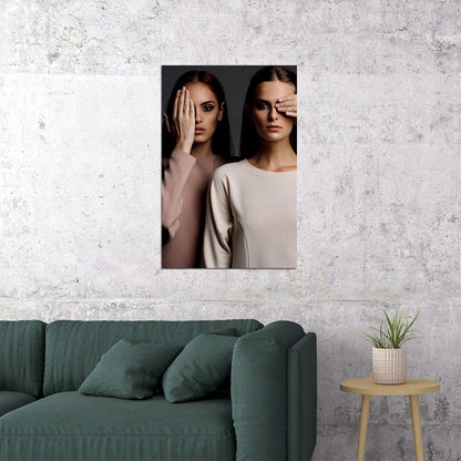 Two Attractive Females Models Fashion Poster Wall Art Print Home Wall Decor - xonomax