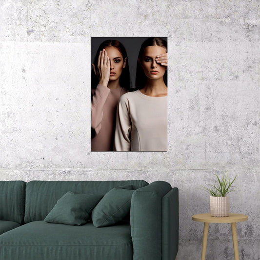 Two Attractive Females Models Fashion Poster Wall Art Print Home Wall Decor - xonomax