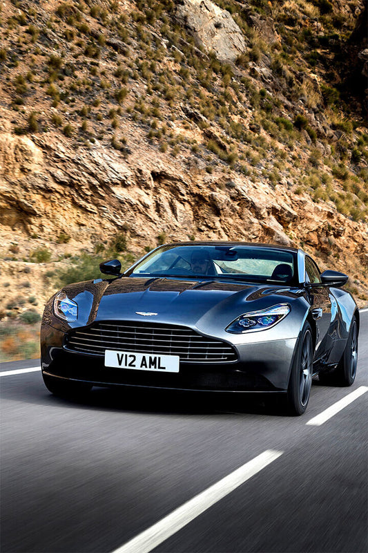 Cars Old Blue Aston Martin Land Vehicle Picture Poster Wall Art Print Home Wall Decor - xonomax