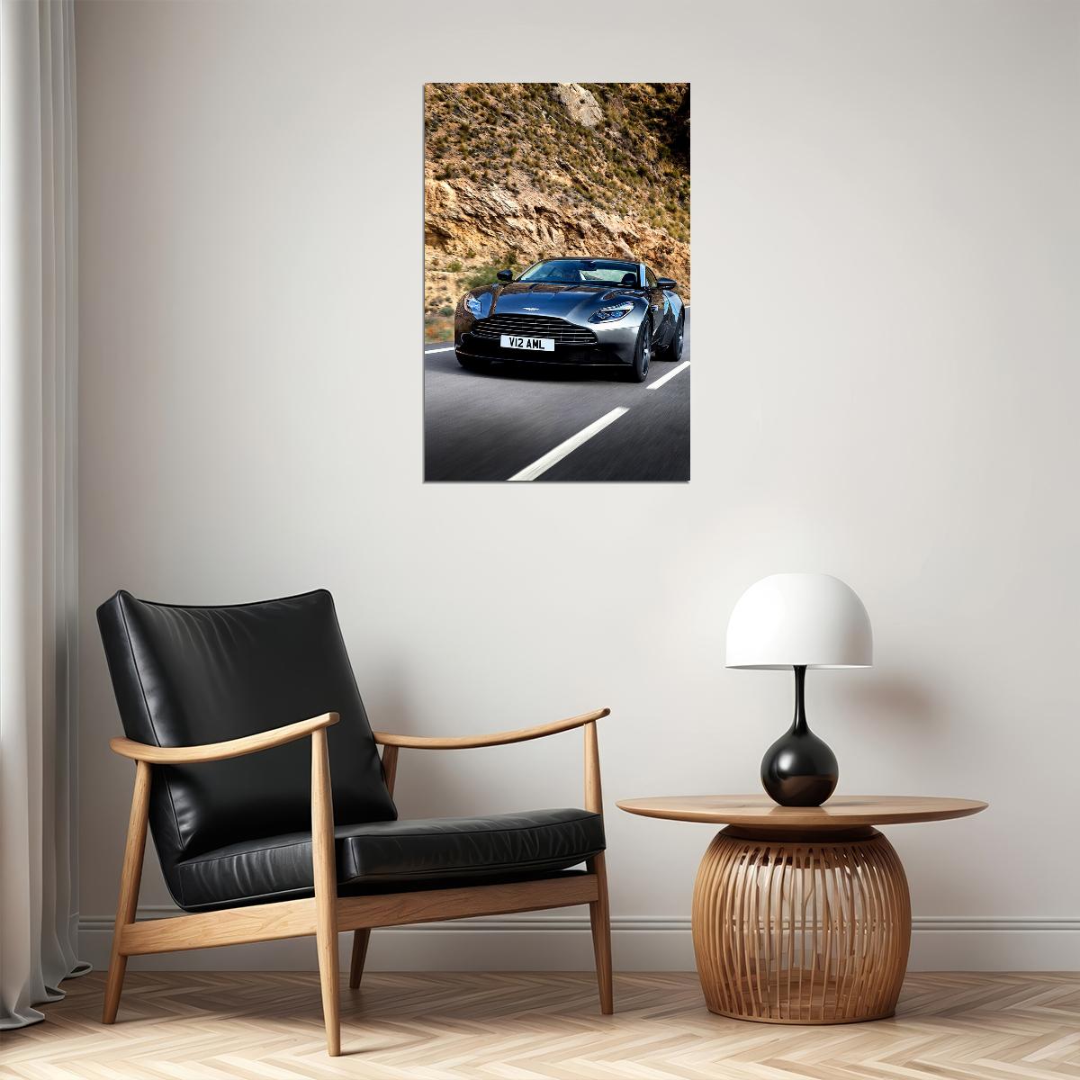 Cars Old Blue Aston Martin Land Vehicle Picture Poster Wall Art Print Home Wall Decor - xonomax