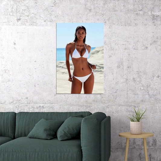 Fan Club Of America Brittany White Bikini Model Poster Wall Art Print Home Wall Decor - xonomax