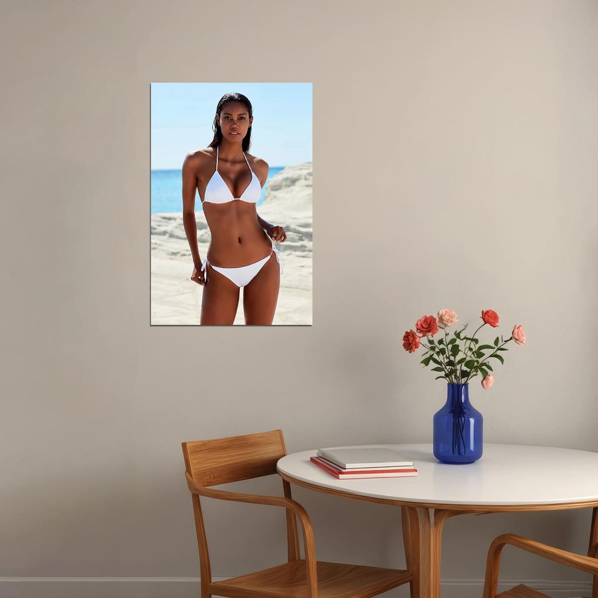 Fan Club Of America Brittany White Bikini Model Poster Wall Art Print Home Wall Decor - xonomax