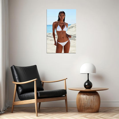Fan Club Of America Brittany White Bikini Model Poster Wall Art Print Home Wall Decor - xonomax