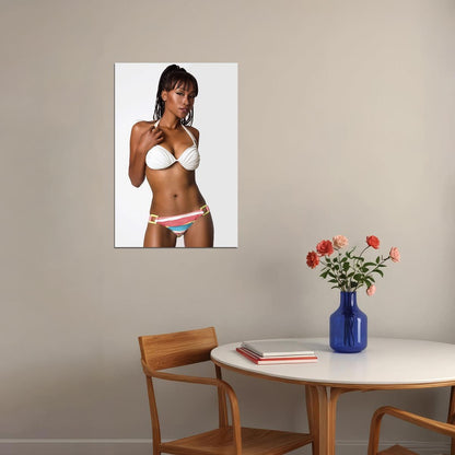 Fan Club Of America Brittany White Bikini Model Poster Wall Art Print Home Wall Decor - xonomax