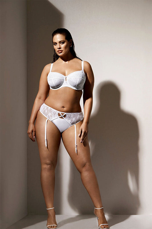 Think Big Sexy Female Model White Underwear Photo Poster Wall Art Print Home Wall Decor - xonomax