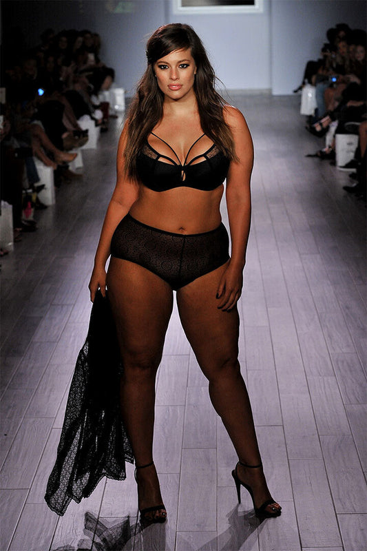 Think Big Sexy Female Model Black Underwear Photo Poster Wall Art Print Home Wall Decor - xonomax