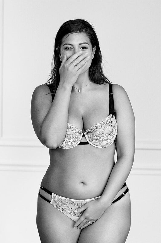 Think Big Sexy Female Model Underwear Black White Poster Wall Art Print Home Wall Decor - xonomax