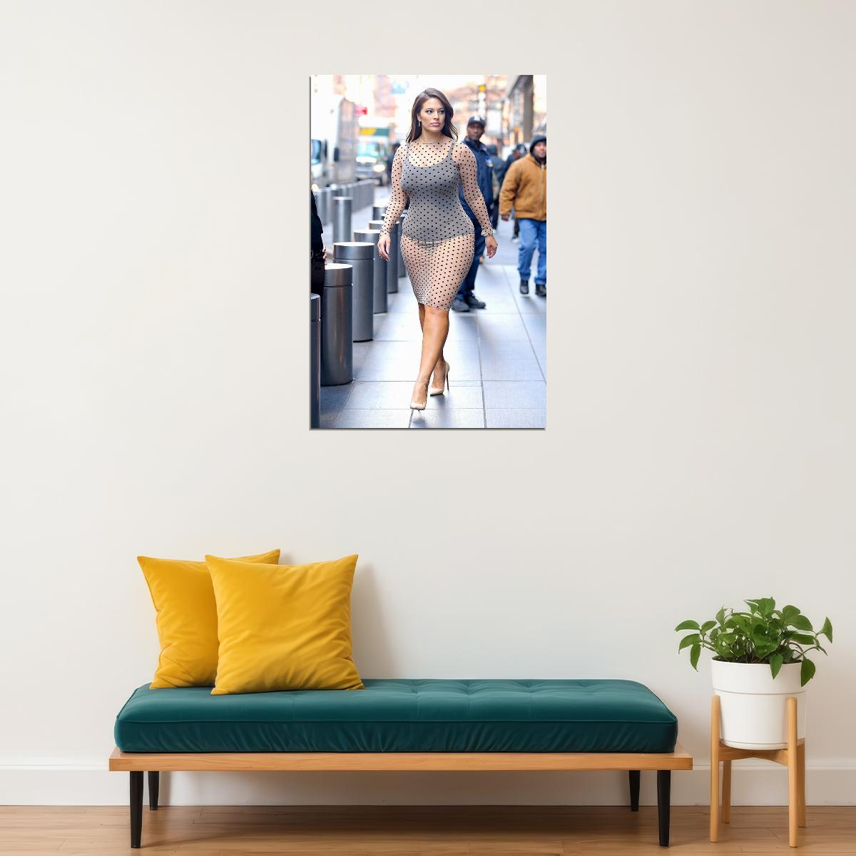 Think Big Sexy Female Transparent Dress Model Poster Wall Art Print Home Wall Decor - xonomax