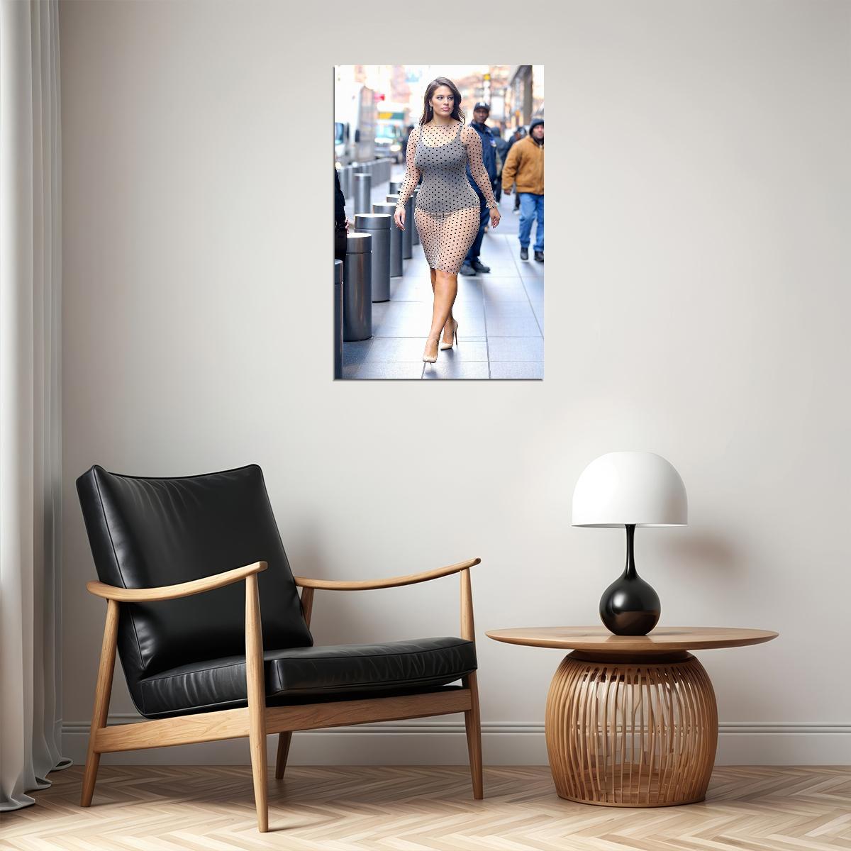 Think Big Sexy Female Transparent Dress Model Poster Wall Art Print Home Wall Decor - xonomax