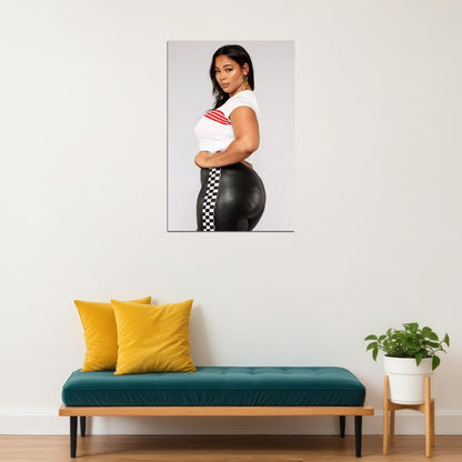 Think Big Sexy Female Model White T-shirt Poster Wall Art Print Home Wall Decor - xonomax